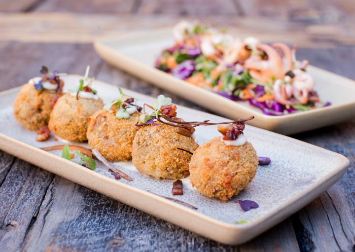 Potato bombs available at Eltons Bar + Bites, Mudgee