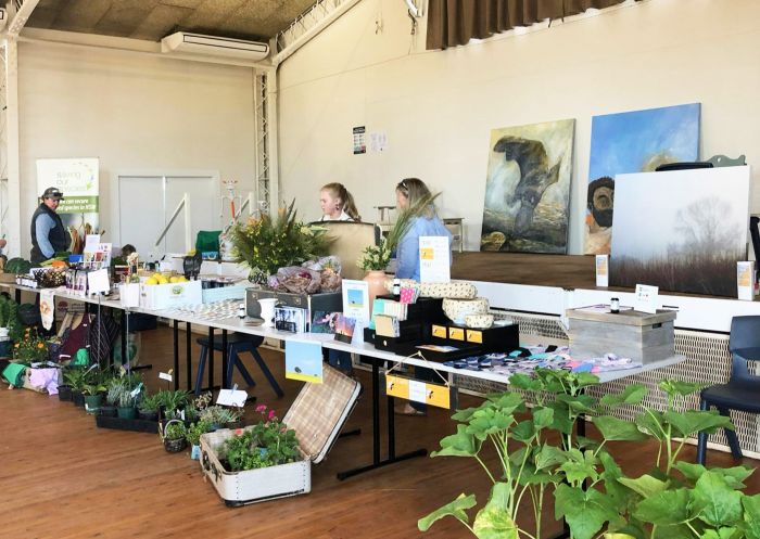 Dunedoo Landcare Stall in Jubilee Hall at Made 'n Grown 3 Rivers Region Produce and Artisan Market, Dunedoo
