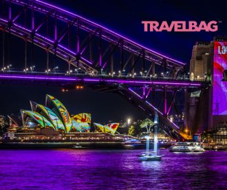 Views of the Harbour Lights during Vivid Sydney