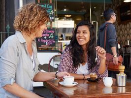 Students enjoying a coffee at Baffi and Mo in Redfern Baffi and Mo, Redfern