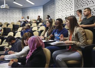 Students in lecture at Western Sydney University in Penrith Western Sydney University, Penrith