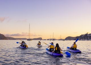 Sunrise kayaking experience in Pittwater with Pittwater Kayak Tours, Palm Beach