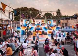 Beer garden at Vic on the Park, Marrickville