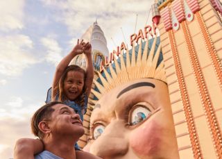 Family enjoying Luna Park Sydney, Milsons Point