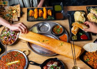 Range of dishes at Chatkazz, Harris Park