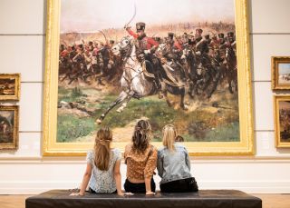 Friends enjoying a visit the the Art Gallery of New South Wales, Sydney