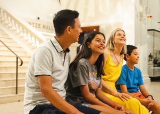 Family visiting the Australian Museum in Sydney