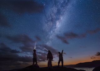 Palm Beach Headland Urban Night Sky Place