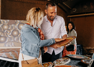 Couple Browsing, Blak Markets on Bare Island, La Perouse