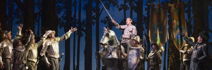 Ainsley Melham and ensemble cast in Cinderella - Credit: Jeff Busby