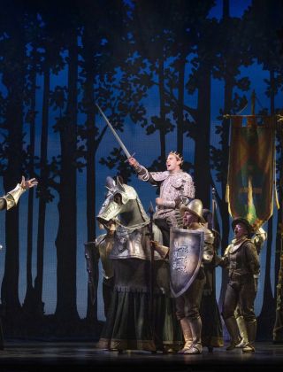 Ainsley Melham and ensemble cast in Cinderella - Credit: Jeff Busby
