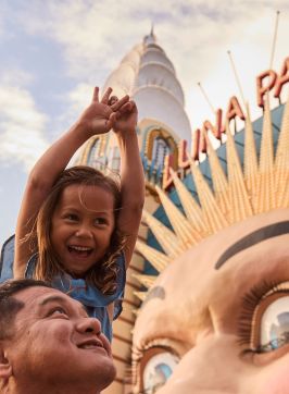 Family enjoying Luna Park Sydney, Milsons Point