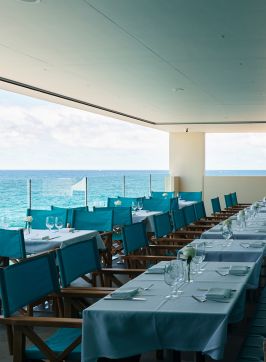 Scenice view of Icebergs Dining Room and Bar, Bondi Beach