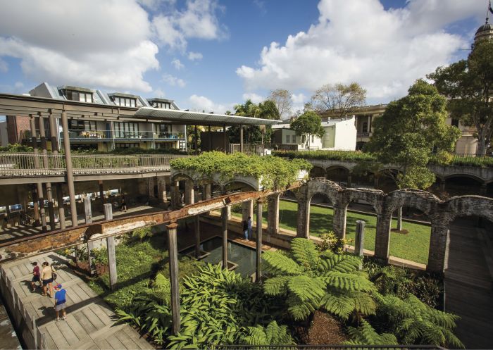 Visitors enjoying the heritage-listed Paddington Reservoir Gardens in Paddington