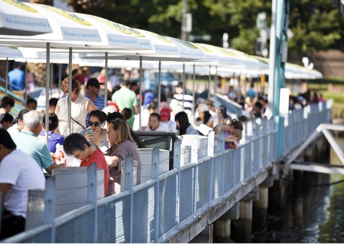 Outdoor dining at Sydney Fish Market in Pyrmont