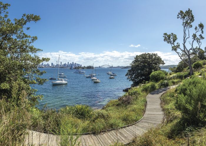 Scenic harbour views from the Hermitage Foreshore Track, Vaucluse