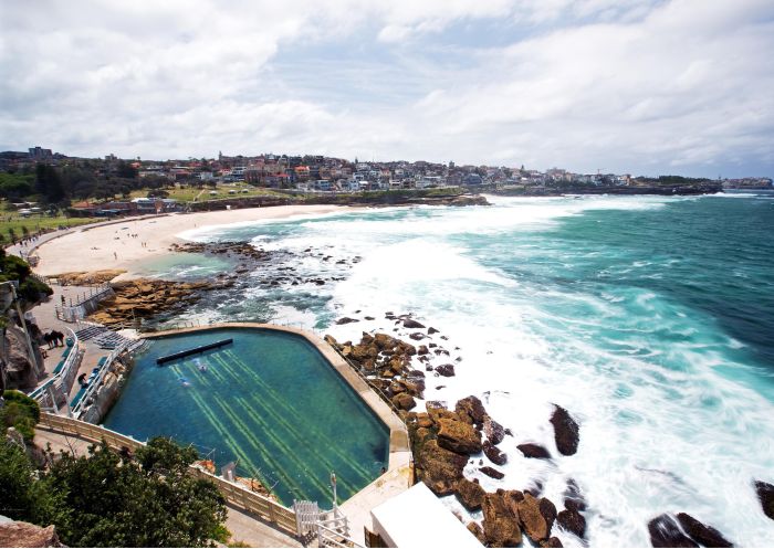 Views of Bronte beach and ocean pool, Sydney