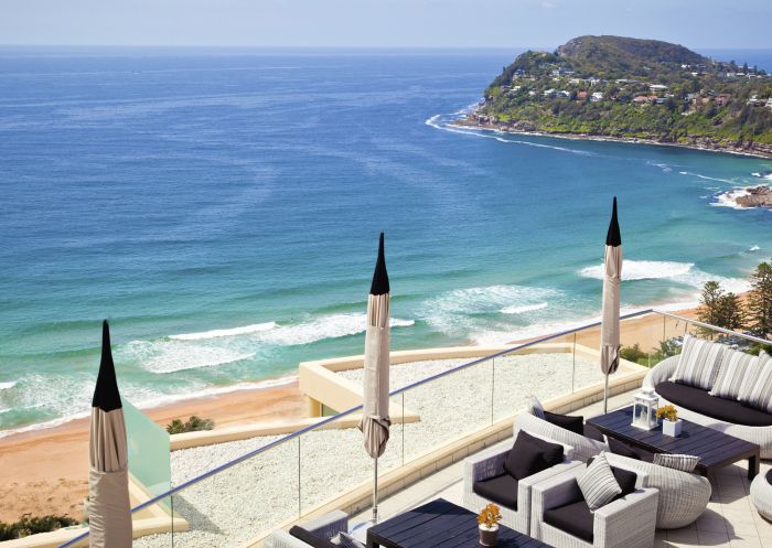 Scenic ocean views from Jonah's Restaurant and Boutique Hotel at Whale Beach, Sydney