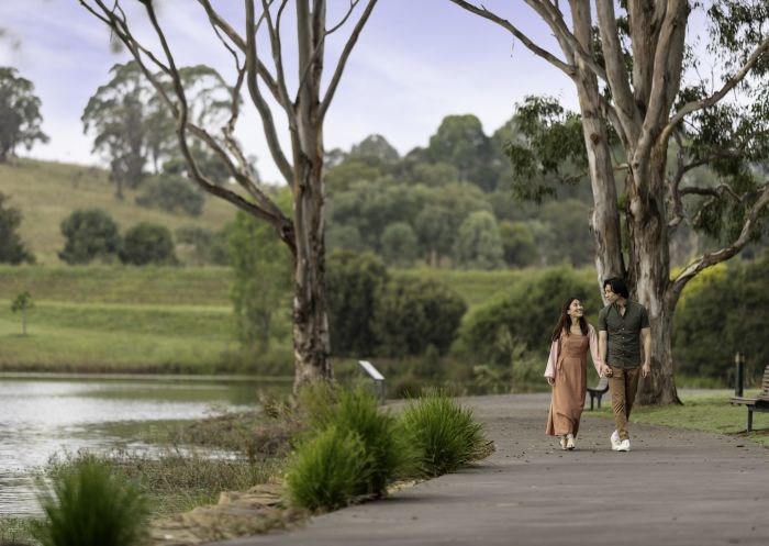 Couple enjoying their visit to The Australian Botanic Garden, Mount Annan in Camden