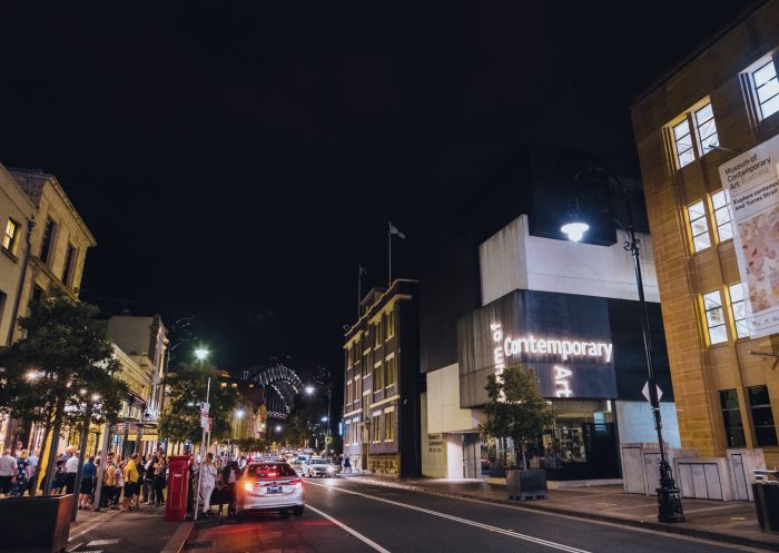Street view of the Museum of Contemporary Art in The Rocks, Sydney City