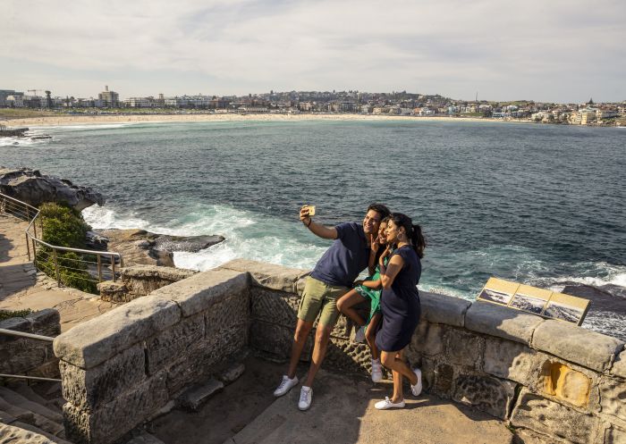 Family enjoying the Bondi to Bronte walk in Sydney's Eastern Suburbs.