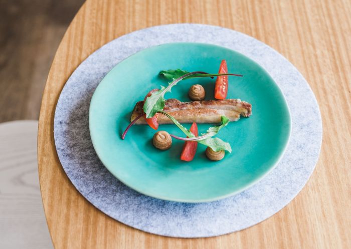 Pork dish at Berowra Waters Inn, Berowra Waters