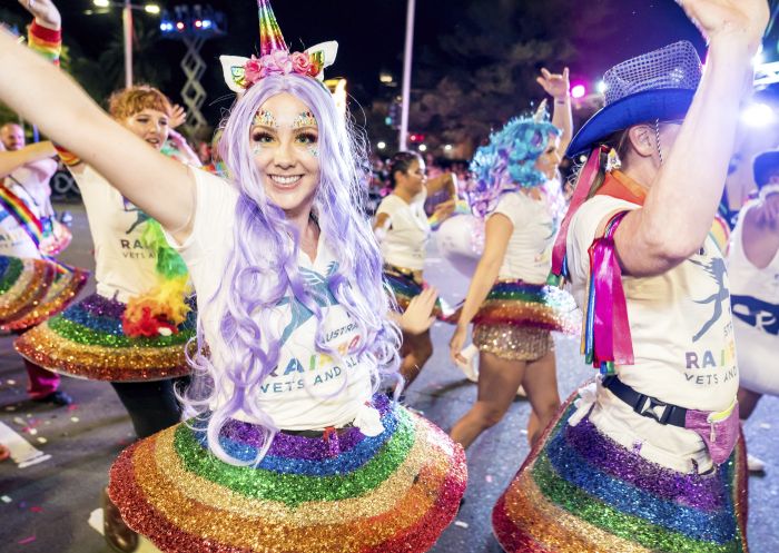 Celebrating the colourful collision of creativity and culture across our communities, the world renowned Sydney Gay and Lesbian Mardi Gras Parade unites hundreds of thousands of revellers for the biggest night on the LGBTQI