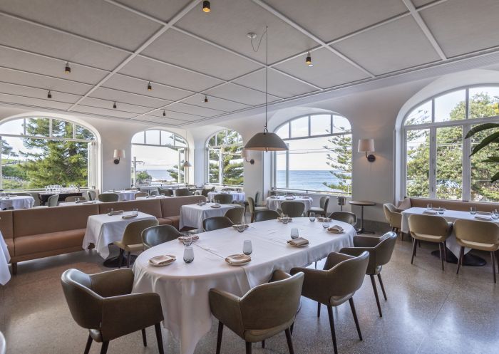 The light filled room at Mimi's restaurant on the middle level of the Coogee Pavilion, Coogee