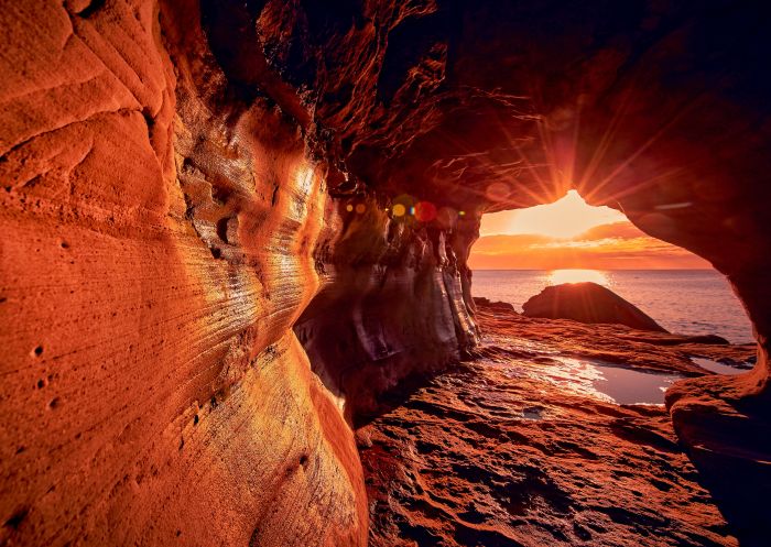 Queenscliff Tunnel, also known as The Wormhole at sunrise