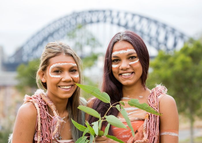 Indigenous women at WugulOra, a ceremony celebrating Australia's traditional custodians on Australia Day