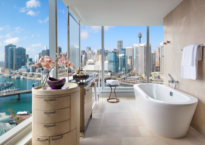 Sofitel Sydney Darling Harbour - inside the suite's bathroom