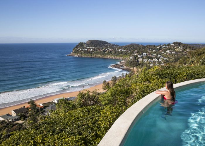 Jonah's, Whale Beach Woman enjoying ocean views from Jonah's on Whale Beach