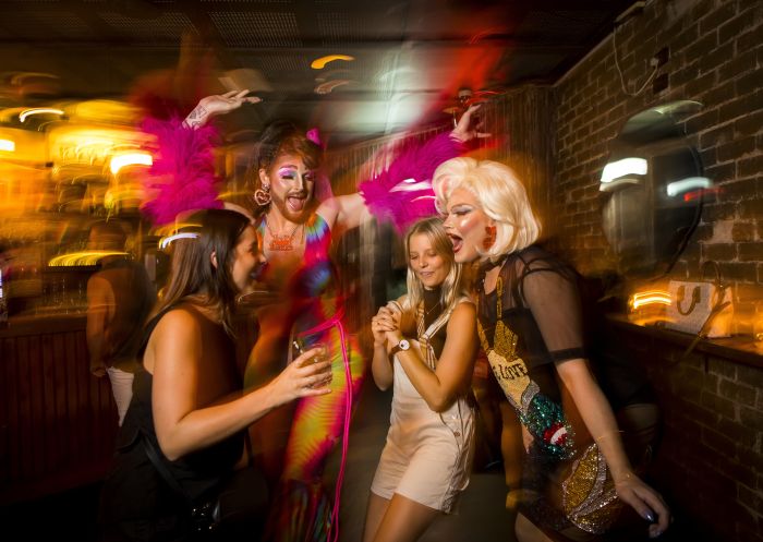 Patrons enjoying a night out at Kings Cross Hotel in Potts Point, Sydney City