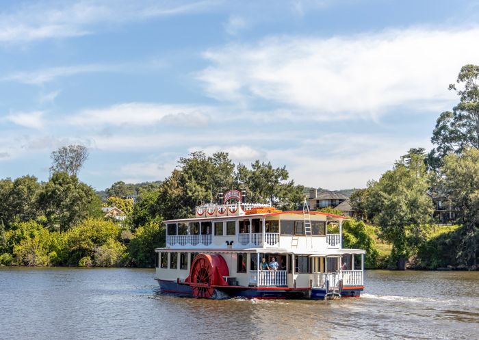 Nepean Belle Paddlewheeler sailing along the Nepean River, Jamisontown