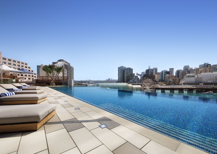 Swimming pool at Sofitel in Darling Harbour, Sydney City