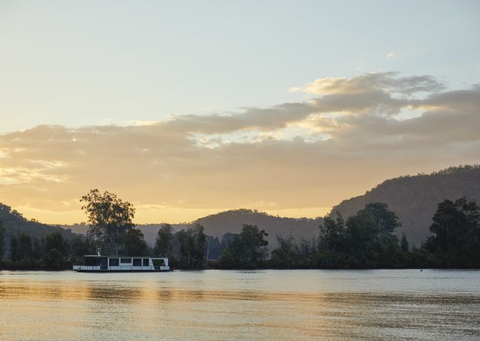 Sun setting over the Hawkesbury River, Wisemans Ferry