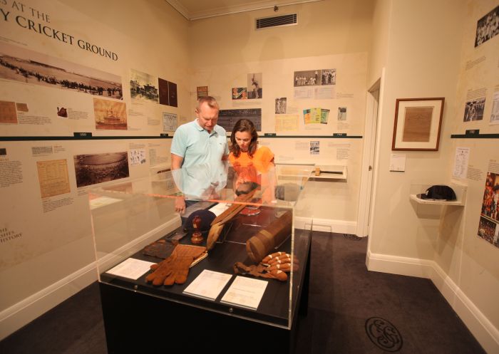 Visitors in Sydney Cricket Ground Museum in Moore Park, Sydney East