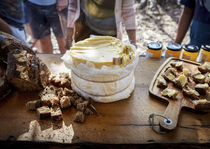 Cheese and bread at Northside Produce Market in Sydney North