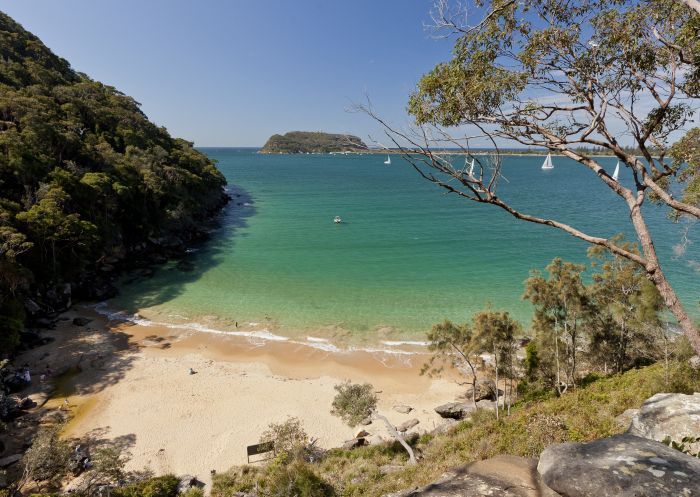 Resolute Beach at Ku-ring-gai Chase National Park. Views towards Barrenjoey Headland