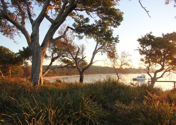 Jibbon beach at sunset at Royal National Park in Bundeena,  Sydney South