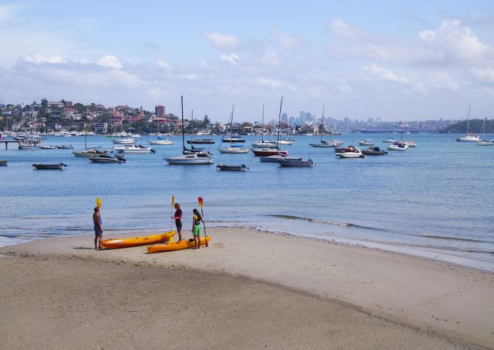 Rose Bay Foreshore Friends enjoying a day of kayaking on Sydney Harbour, Sydney City