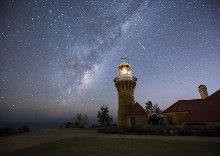 Stars shining over Barrenjoey Lighthouse, Palm Beach