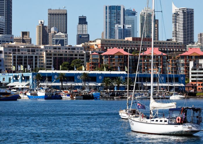 Views across Blackwattle Bay to the Sydney Fish Market, Glebe