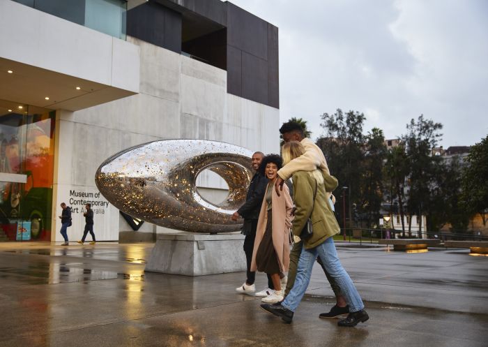 Friends outside of the Museum of Contemporary Art Australia - The Rocks