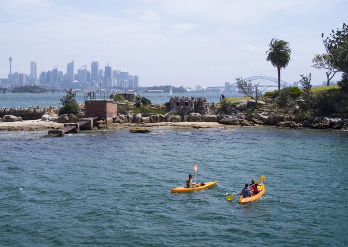 friends kayak on the Harbour - Sydney by Kayak