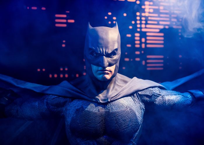 Batman with the Bat signal at Madame Tussauds Sydney, Darling Harbour