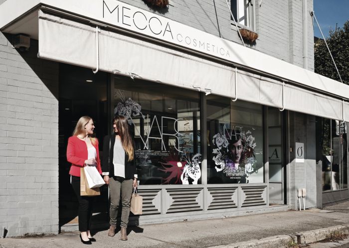 Women shopping at Mecca Cosmetica on Glenmore Road, Paddington