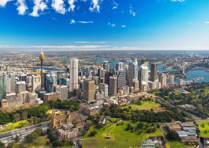 Aerial of buildings in CBD