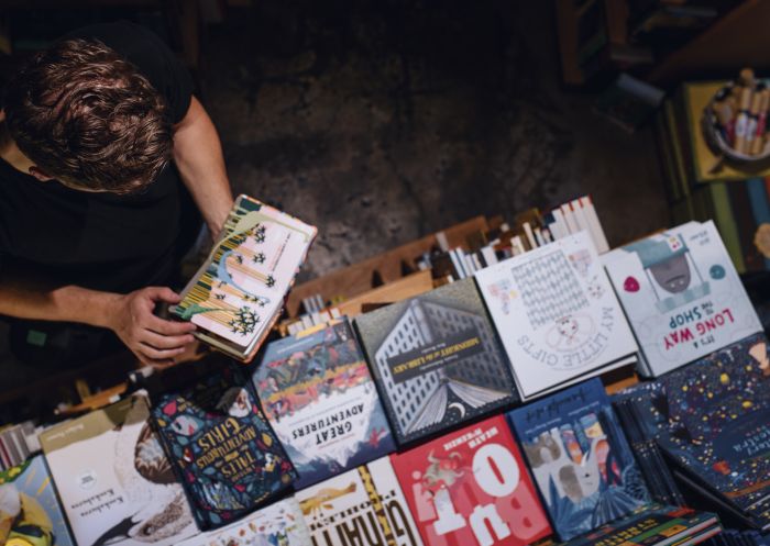 Inside the Berkelouw Paddington book store on Oxford Street, Paddington