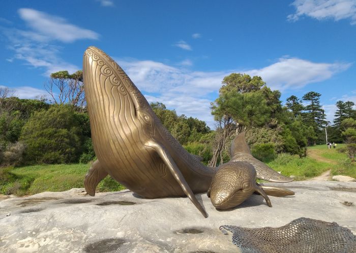 The Whales bronze sculpture at Kurnell, Kamay Botany Bay National Park